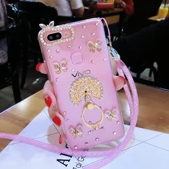 vivox20手机壳vivo x20软硅胶防摔套x20a女vovi水钻vivix挂绳vio 蝴蝶