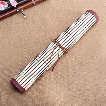 【全网低价】绍泽文化 文房四宝 竹袋笔帘 7袋 毛笔收纳袋