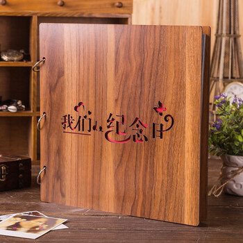 
                                        【京东超市】晟旎尚品 DIY相册大本情侣宝宝影集 自制手工粘贴式纪念册创意礼物品 木质16寸  我们的纪念日                