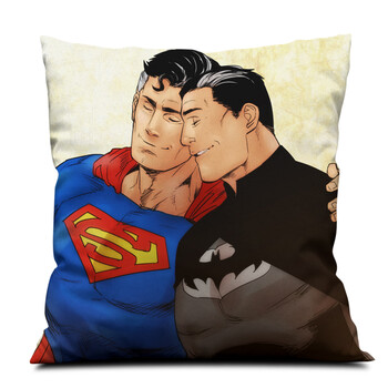 超人x 蝙蝠侠周边抱枕被子两用定制照片superbat超蝙靠垫生日礼物 超