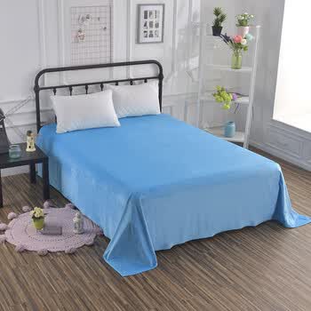 定做水晶绒纯色床单任意尺寸 180x270x200x230x250cm z 湖蓝色 定做