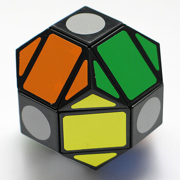 变形异形异型魔方菱边直升机2阶3阶五魔方陀螺蝴蝶心魔魔花黑 脸谱黑