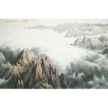 功勋画家 李基福 2017年精品《七宝山的玉溪瀑布》0