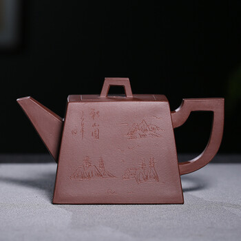 工艺精美 四方壶 原矿家藏紫泥 泡养效果好 青年陶艺家 汪东升