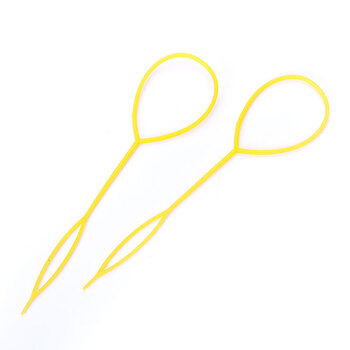 儿童穿针拉针大小号套装公主编器盘器穿棒女孩头饰饰 40#黄色