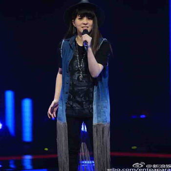 2015新款女装马甲中国好声音第四季贝贝同款牛仔流苏长款马夹 蓝色 均码
