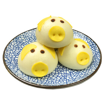 卡通猪猪包 360g12个 猪仔奶黄包 儿童 早餐 冷冻食品面点