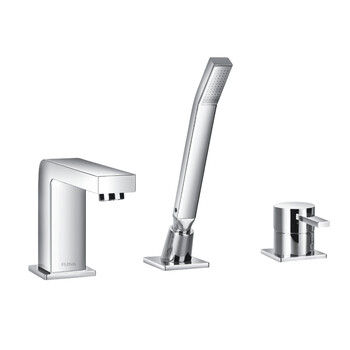 丰华(flova) 全铜冷热水淋浴花洒浴缸龙头缸边坐式4孔水龙头fh8112c