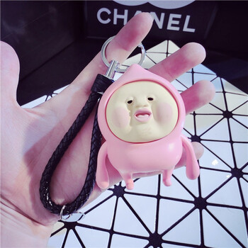 韩国创意可爱屁桃 汽车钥匙扣男士女款包包挂件饰品情侣钥匙链圈 屁桃