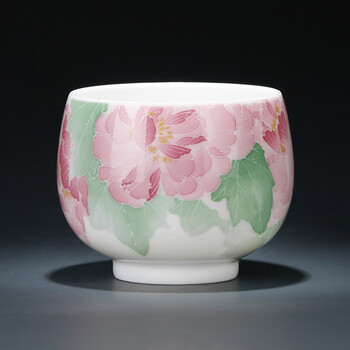 中国陶瓷艺术大师  醴泉窑艺创办人 黄小玲作品 花开吉祥