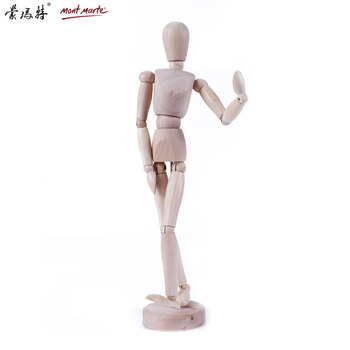 蒙玛特(Mont Marte)美术模型人偶30cm 素描漫画静物临摹手绘小木人关节木头人绘画仿人形木质画模AMMM0001 速写 马克笔绘画