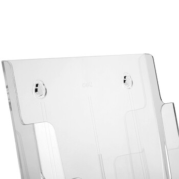得力（deli）【超级爆款】得力(deli)3层A4 PS材质桌面资料展示架 挂墙宣传单杂志架 目录宣传架  9318