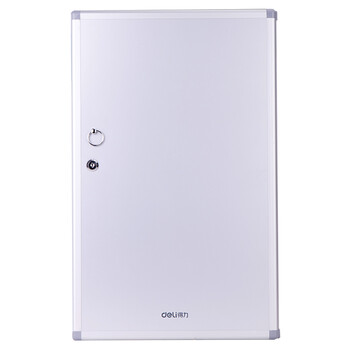 得力96位铝合金钥匙管理箱 带锁钥匙整理保管箱收纳柜/钥匙盒/应急钥匙柜壁挂/含钥匙牌 办公用品 银色