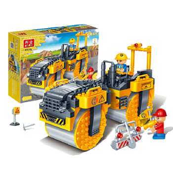 新品上市 邦宝益智玩具 乐高式拼插小颗粒积木益智早教玩具压路机8538