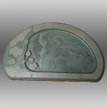 玉带玉岩石名砚茶盘专场