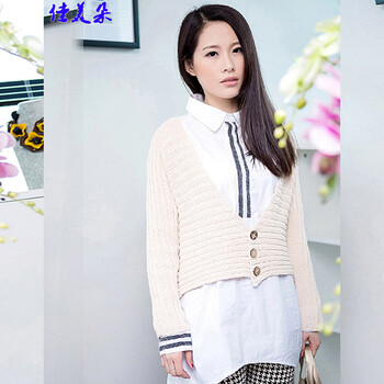 佳美朵2016新款休闲百搭长袖针织衫坎肩修身外搭背心8806# 图片色 均码