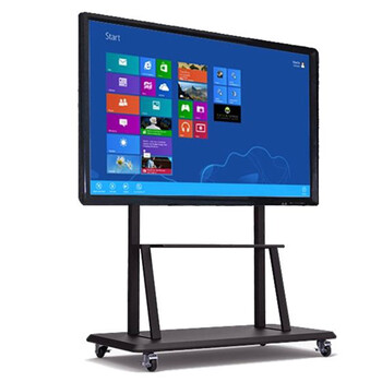 触控屏电子白板4k电视智能会议商业显示器 98寸移动教学一体机windows