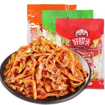 脆骨 香辣/野山椒240g/袋 好兆头猪软骨 肉类休闲零食品 麻辣脆丝
