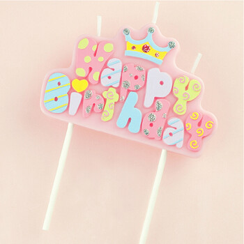 
                                        派对用品生日蜡烛创意无烟蜡烛字母Happy Birthday蛋糕蜡烛儿童 粉色                