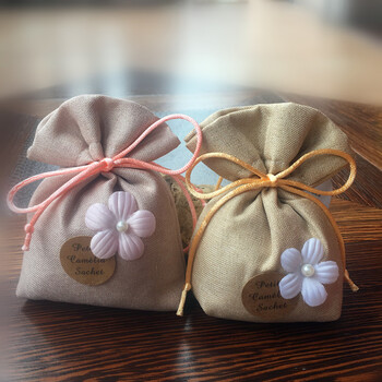 新身挂件 端午节香包款香囊香包古典麻布荷包袋栀子花香包香袋随