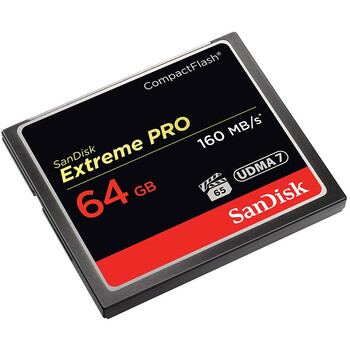 
                                                                                闪迪（SanDisk）64GB CF（CompactFlash）存储卡 高级单反相机内存卡 UDMA7 4K 至尊超极速版 读速160MB/s                