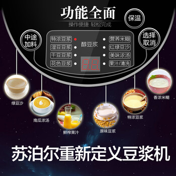 苏泊尔（SUPOR）豆浆机家用多功能榨果汁 DJ12B-Y84E