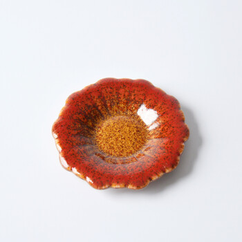 茶具陶瓷杯托 花瓣隔热功夫杯垫 茶具配件创意茶具 砂晶