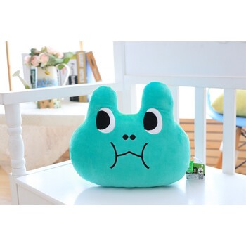 创意卡通line布朗熊可妮兔汽车头枕护颈枕四季车用靠枕腰枕靠垫 青蛙