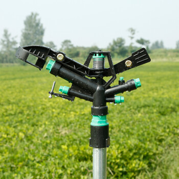 灌溉噴頭360度旋轉草坪園林搖臂農業大田小麥灑水噴嘴自動噴灌 一寸