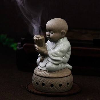 
                                        eyun熏香炉 线香塔香专用香薰炉 小僧陶瓷盘香炉 香炉                