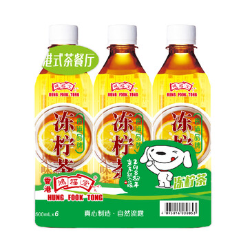 京东joy联名款鸿福堂冻柠茶500ml6瓶
