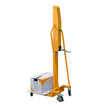 手摇堆高车迷你手动工位车小型钢丝绳升降叉车100/200kg可选 载重100