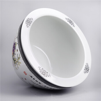 
                                                            景烨特大号陶瓷器鱼缸水缸装饰摆件景德镇特色聚宝盆字画缸42～73厘米口径高档礼品装饰摆件 牡丹图 小号 口径40高度26厘米                