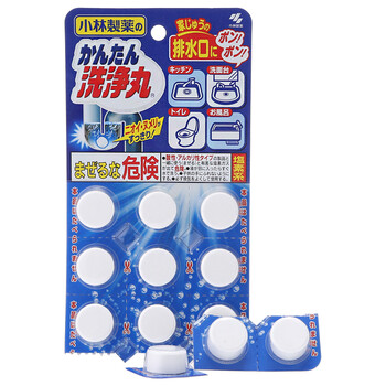 小林制药（KOBAYASHI）排水管清道夫常规装12粒日本进口下水道地漏去污垢除堵塞道疏通剂