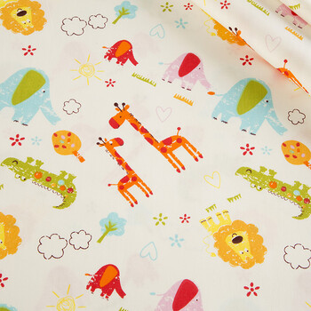 a类布料宝宝婴儿卡通布料床上用品床单被罩包被布斜纹布h 桔色 蜡笔画