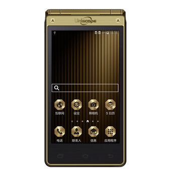 优思（Uniscope）U W2015 电信4G翻盖手机 双卡双待 金色
