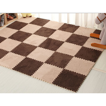 软拼接毛绒泡沫地垫海绵家用塑料地毯卧室爬行垫满铺地板垫子拼图 深