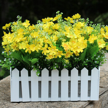 花梦谷 仿真花套装 绢花 假花 塑料花 30cm栅栏装饰花 木栅栏花 跳兰