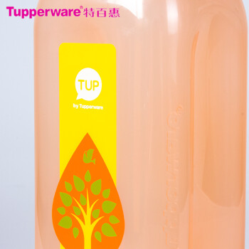 特百惠（Tupperware）依可杯 塑料防漏1L方形水杯大容量便携户外运动商务环保瓶 世界水日蓝色