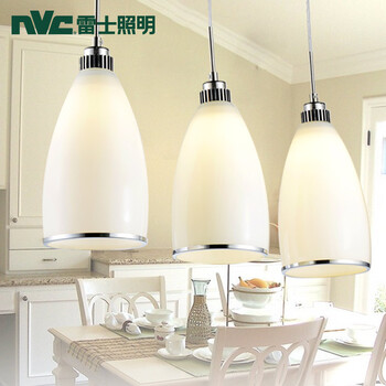 
                                        雷士照明LED吊灯餐厅灯吊线灯三头单头灯具 现代简约创意 配LED3W黄光球泡3只                