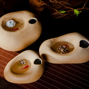 臻爵家饰 第五代立体香插 香炉 香盘 多功能陶瓷香插 特价