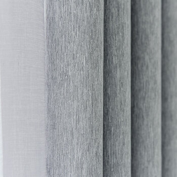 美式简约刺绣纱帘落地窗窗帘卧室田园北欧遮阳隔断现代清儿童房 灰色