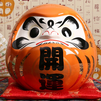 king saras 日式寿司料理店铺摆件日本装饰品陶瓷必胜达摩储蓄罐创意