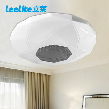 立莱leelite 水立方轻简别致LED吸顶灯 卧室灯客厅灯 24W-冷白光6500K