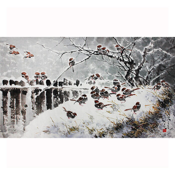 尹哲洙《金刚山的秋天》拍卖已结束06朝鲜一级画家 车国南《森林之