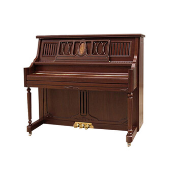 马来西亚原装进口 德国舒楠schramm立式钢琴 sa-128v8 棕色哑光珠宝