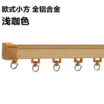 吉家女神窗帘轨道 铝合金单轨双轨直轨 包配件 0.1米价格 M838--象牙白 单轨道--顶装