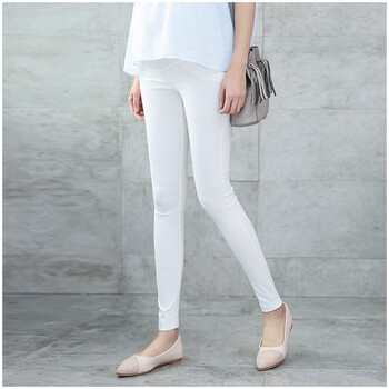 外穿打底裤九分裤孕妇裤春秋2018新款秋装潮妈长裤 白色(春秋九分款)