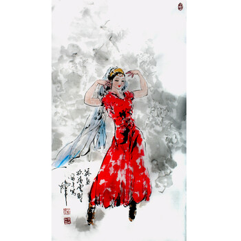 06河北省美协会员   冀韩《梅花香自苦寒来》大幅拍卖已结束0206