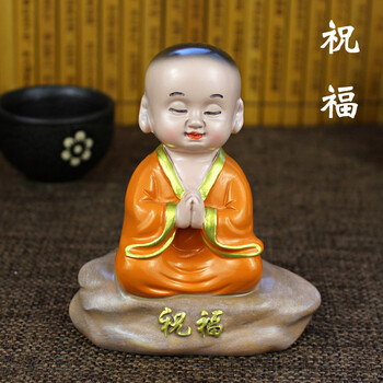 纳多美汽车车内饰品摆件可爱车载车上创意弥勒佛小和尚保平安装饰品